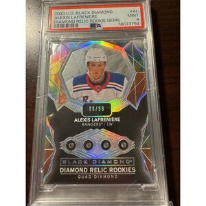 2020 U.D. Black Diamond Alexis Lafreniere Quad Diamond Rookie #89/99